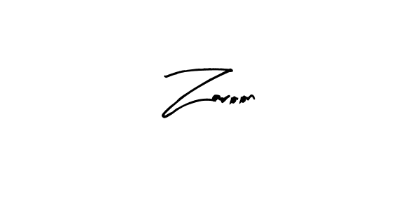 Zaroon stylish signature style. Best Handwritten Sign (Arty Signature) for my name. Handwritten Signature Collection Ideas for my name Zaroon. Zaroon signature style 8 images and pictures png
