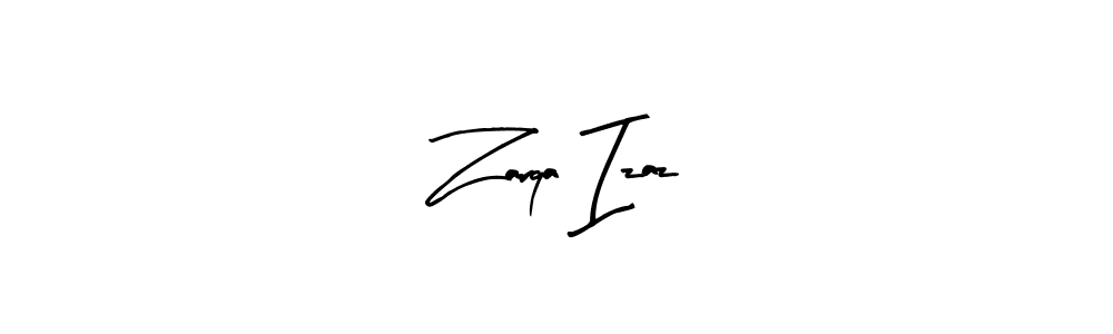 Arty Signature is a professional signature style that is perfect for those who want to add a touch of class to their signature. It is also a great choice for those who want to make their signature more unique. Get Zarqa Izaz name to fancy signature for free. Zarqa Izaz signature style 8 images and pictures png