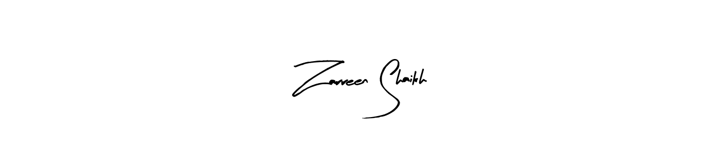 Use a signature maker to create a handwritten signature online. With this signature software, you can design (Arty Signature) your own signature for name Zarreen Shaikh. Zarreen Shaikh signature style 8 images and pictures png