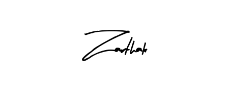Make a beautiful signature design for name Zarthak. Use this online signature maker to create a handwritten signature for free. Zarthak signature style 8 images and pictures png
