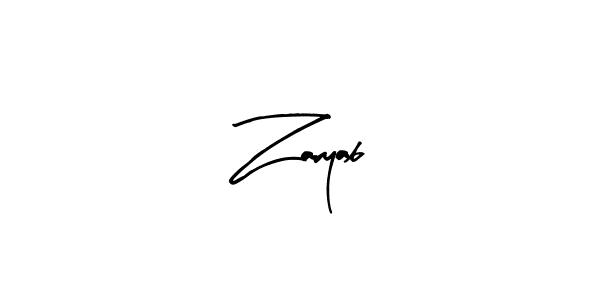 Zaryab stylish signature style. Best Handwritten Sign (Arty Signature) for my name. Handwritten Signature Collection Ideas for my name Zaryab. Zaryab signature style 8 images and pictures png