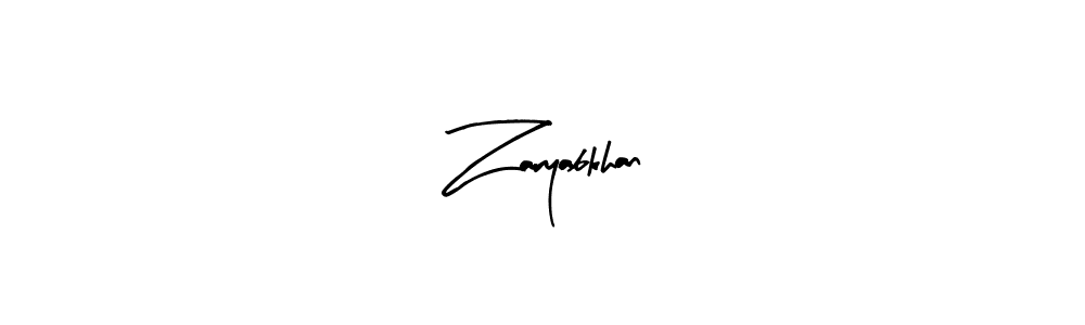 Use a signature maker to create a handwritten signature online. With this signature software, you can design (Arty Signature) your own signature for name Zaryabkhan. Zaryabkhan signature style 8 images and pictures png