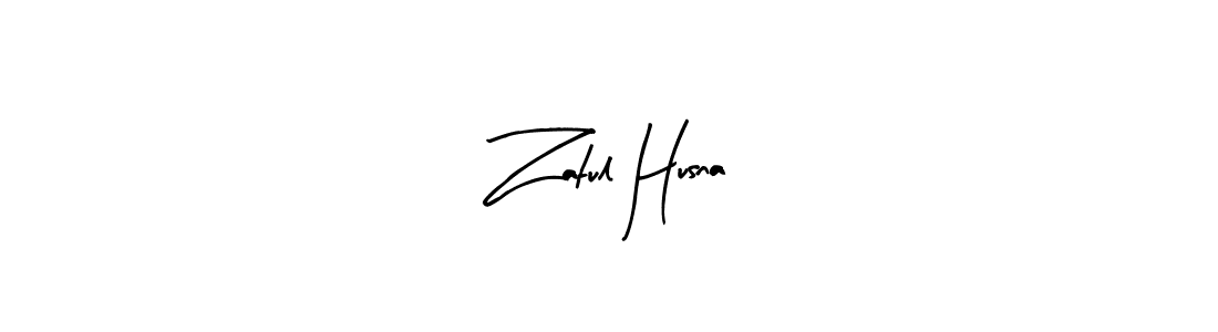 Design your own signature with our free online signature maker. With this signature software, you can create a handwritten (Arty Signature) signature for name Zatul Husna. Zatul Husna signature style 8 images and pictures png