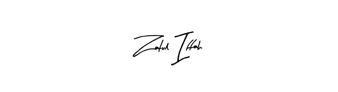 Use a signature maker to create a handwritten signature online. With this signature software, you can design (Arty Signature) your own signature for name Zatul Iffah. Zatul Iffah signature style 8 images and pictures png