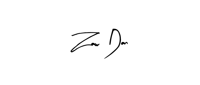 Create a beautiful signature design for name Zaw Dan. With this signature (Arty Signature) fonts, you can make a handwritten signature for free. Zaw Dan signature style 8 images and pictures png