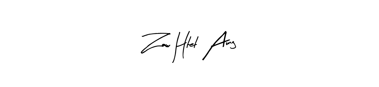 The best way (Arty Signature) to make a short signature is to pick only two or three words in your name. The name Zaw Htet Aung include a total of six letters. For converting this name. Zaw Htet Aung signature style 8 images and pictures png