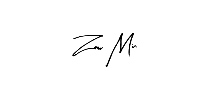Best and Professional Signature Style for Zaw Min. Arty Signature Best Signature Style Collection. Zaw Min signature style 8 images and pictures png