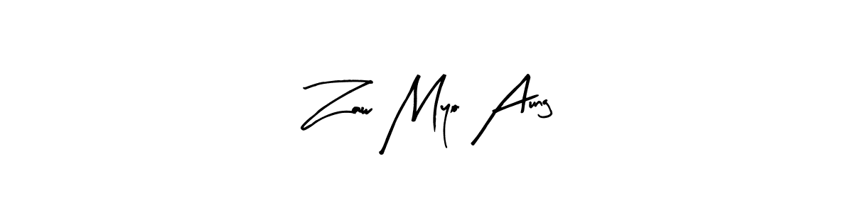 Make a beautiful signature design for name Zaw Myo Aung. Use this online signature maker to create a handwritten signature for free. Zaw Myo Aung signature style 8 images and pictures png