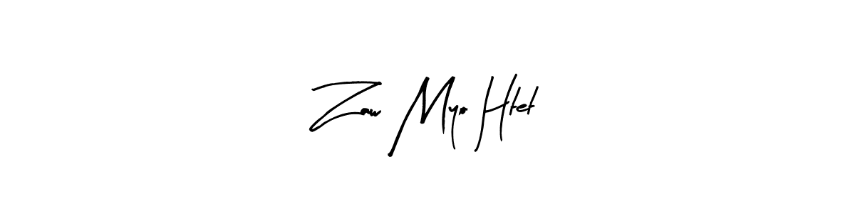 Create a beautiful signature design for name Zaw Myo Htet. With this signature (Arty Signature) fonts, you can make a handwritten signature for free. Zaw Myo Htet signature style 8 images and pictures png