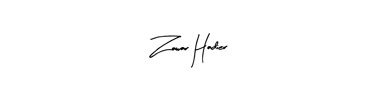How to make Zawar Hadier signature? Arty Signature is a professional autograph style. Create handwritten signature for Zawar Hadier name. Zawar Hadier signature style 8 images and pictures png