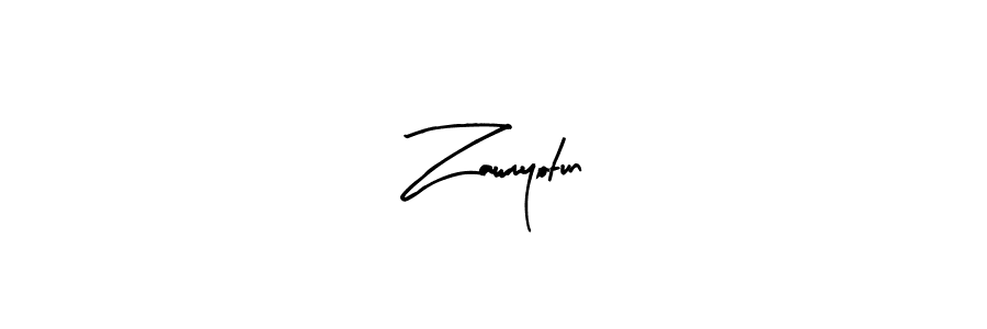 The best way (Arty Signature) to make a short signature is to pick only two or three words in your name. The name Zawmyotun include a total of six letters. For converting this name. Zawmyotun signature style 8 images and pictures png