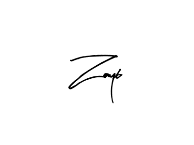 Design your own signature with our free online signature maker. With this signature software, you can create a handwritten (Arty Signature) signature for name Zayb. Zayb signature style 8 images and pictures png