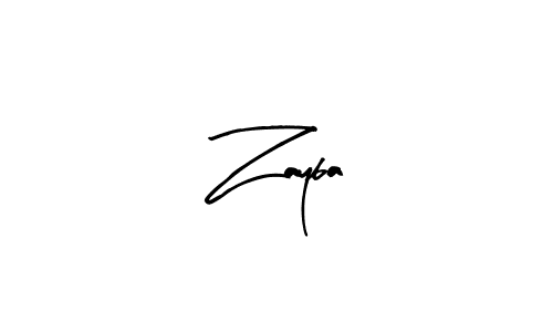 How to make Zayba name signature. Use Arty Signature style for creating short signs online. This is the latest handwritten sign. Zayba signature style 8 images and pictures png