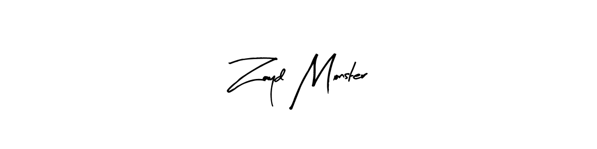 Design your own signature with our free online signature maker. With this signature software, you can create a handwritten (Arty Signature) signature for name Zayd Monster. Zayd Monster signature style 8 images and pictures png