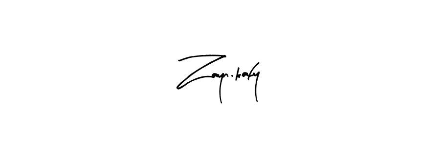 How to make Zayn.kafy name signature. Use Arty Signature style for creating short signs online. This is the latest handwritten sign. Zayn.kafy signature style 8 images and pictures png