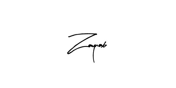 Arty Signature is a professional signature style that is perfect for those who want to add a touch of class to their signature. It is also a great choice for those who want to make their signature more unique. Get Zaynab name to fancy signature for free. Zaynab signature style 8 images and pictures png