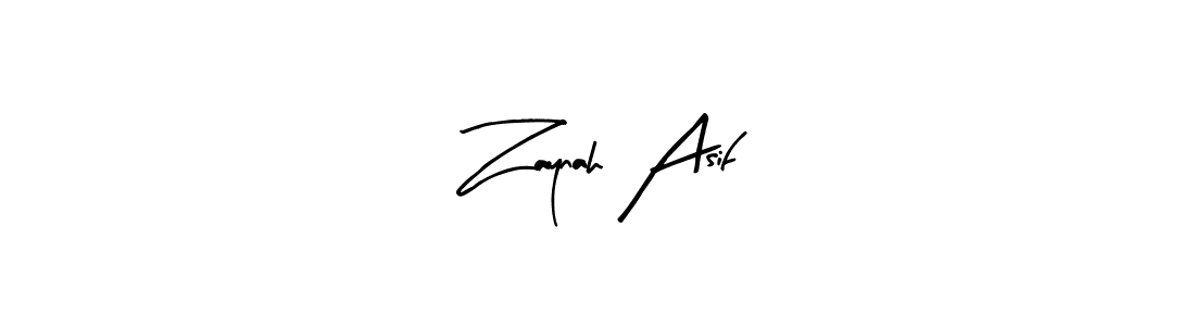 Zaynah Asif stylish signature style. Best Handwritten Sign (Arty Signature) for my name. Handwritten Signature Collection Ideas for my name Zaynah Asif. Zaynah Asif signature style 8 images and pictures png