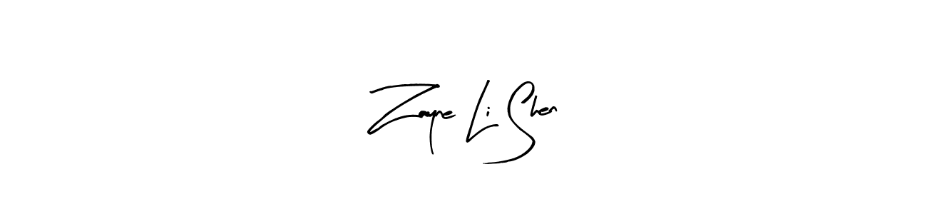 It looks lik you need a new signature style for name Zayne Li Shen. Design unique handwritten (Arty Signature) signature with our free signature maker in just a few clicks. Zayne Li Shen signature style 8 images and pictures png