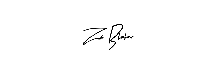 Similarly Arty Signature is the best handwritten signature design. Signature creator online .You can use it as an online autograph creator for name Zb Bhakar. Zb Bhakar signature style 8 images and pictures png