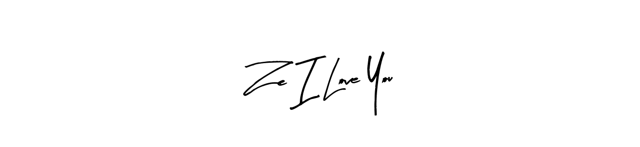 Ze I Love You stylish signature style. Best Handwritten Sign (Arty Signature) for my name. Handwritten Signature Collection Ideas for my name Ze I Love You. Ze I Love You signature style 8 images and pictures png