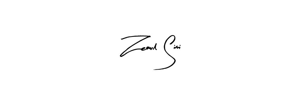 Make a beautiful signature design for name Zeaul Simi. With this signature (Arty Signature) style, you can create a handwritten signature for free. Zeaul Simi signature style 8 images and pictures png