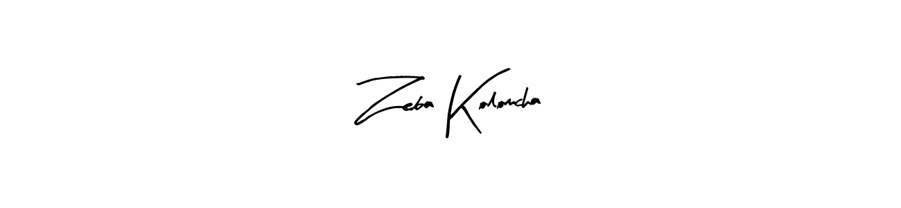 Make a beautiful signature design for name Zeba Kolomcha. With this signature (Arty Signature) style, you can create a handwritten signature for free. Zeba Kolomcha signature style 8 images and pictures png