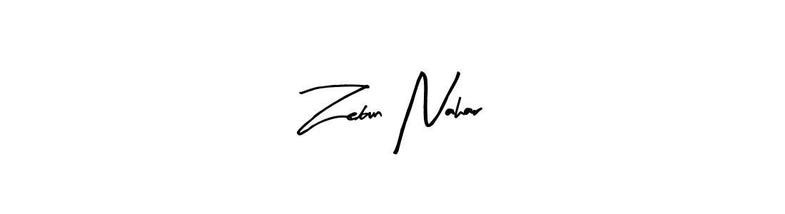Design your own signature with our free online signature maker. With this signature software, you can create a handwritten (Arty Signature) signature for name Zebun Nahar. Zebun Nahar signature style 8 images and pictures png