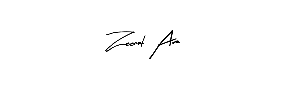 How to make Zeenat Ara name signature. Use Arty Signature style for creating short signs online. This is the latest handwritten sign. Zeenat Ara signature style 8 images and pictures png