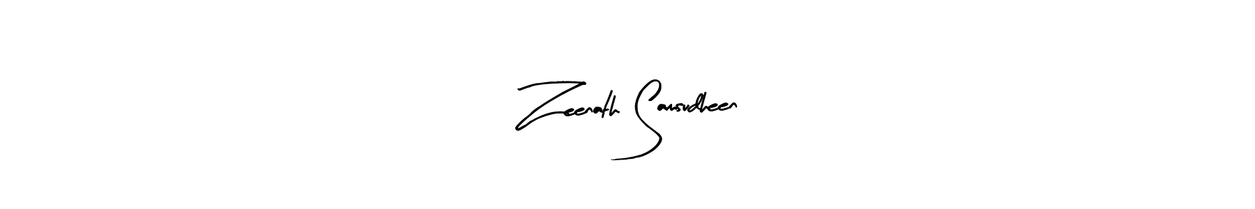 The best way (Arty Signature) to make a short signature is to pick only two or three words in your name. The name Zeenath Samsudheen include a total of six letters. For converting this name. Zeenath Samsudheen signature style 8 images and pictures png