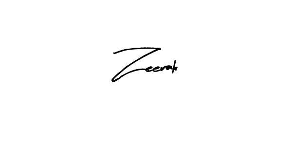 Create a beautiful signature design for name Zeerak. With this signature (Arty Signature) fonts, you can make a handwritten signature for free. Zeerak signature style 8 images and pictures png