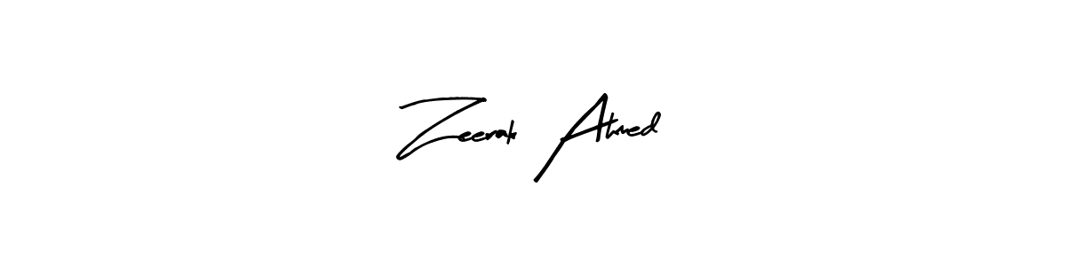 Arty Signature is a professional signature style that is perfect for those who want to add a touch of class to their signature. It is also a great choice for those who want to make their signature more unique. Get Zeerak Ahmed name to fancy signature for free. Zeerak Ahmed signature style 8 images and pictures png