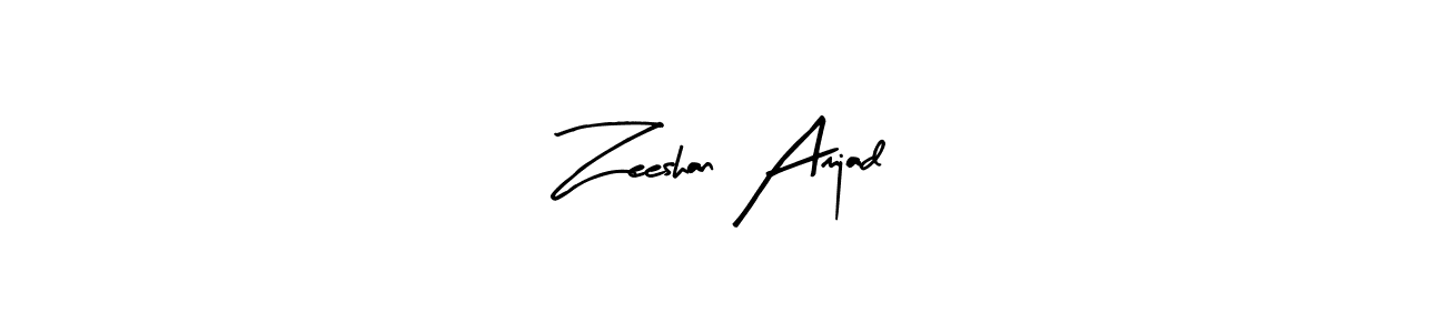 Design your own signature with our free online signature maker. With this signature software, you can create a handwritten (Arty Signature) signature for name Zeeshan Amjad. Zeeshan Amjad signature style 8 images and pictures png