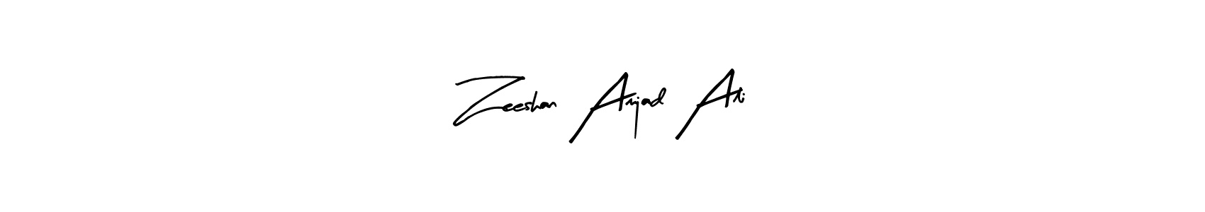 How to make Zeeshan Amjad Ali name signature. Use Arty Signature style for creating short signs online. This is the latest handwritten sign. Zeeshan Amjad Ali signature style 8 images and pictures png