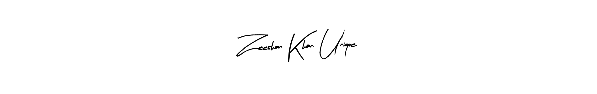 Use a signature maker to create a handwritten signature online. With this signature software, you can design (Arty Signature) your own signature for name Zeeshan Khan Unique. Zeeshan Khan Unique signature style 8 images and pictures png