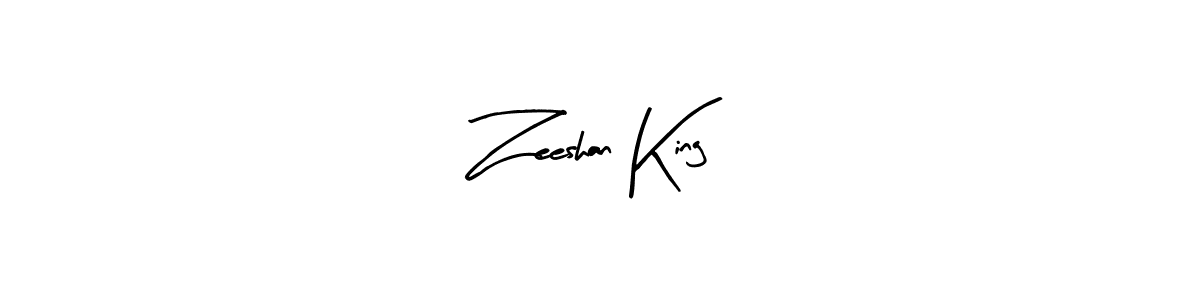 Make a beautiful signature design for name Zeeshan King. With this signature (Arty Signature) style, you can create a handwritten signature for free. Zeeshan King signature style 8 images and pictures png