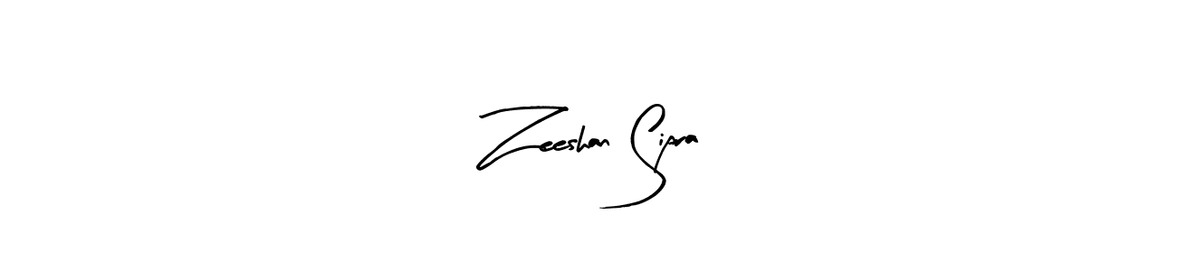Arty Signature is a professional signature style that is perfect for those who want to add a touch of class to their signature. It is also a great choice for those who want to make their signature more unique. Get Zeeshan Sipra name to fancy signature for free. Zeeshan Sipra signature style 8 images and pictures png