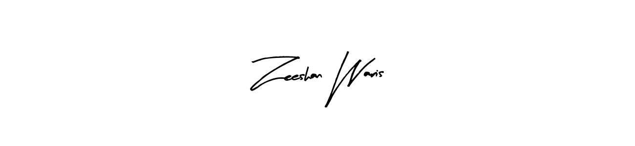 Make a beautiful signature design for name Zeeshan Waris. With this signature (Arty Signature) style, you can create a handwritten signature for free. Zeeshan Waris signature style 8 images and pictures png