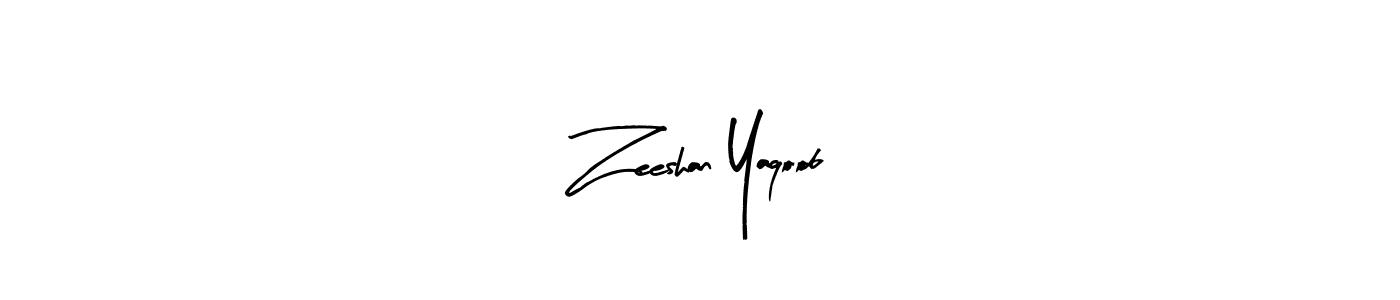 How to make Zeeshan Yaqoob signature? Arty Signature is a professional autograph style. Create handwritten signature for Zeeshan Yaqoob name. Zeeshan Yaqoob signature style 8 images and pictures png