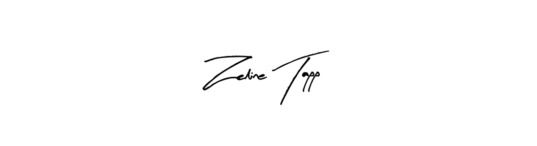 Zeline Tapp stylish signature style. Best Handwritten Sign (Arty Signature) for my name. Handwritten Signature Collection Ideas for my name Zeline Tapp. Zeline Tapp signature style 8 images and pictures png