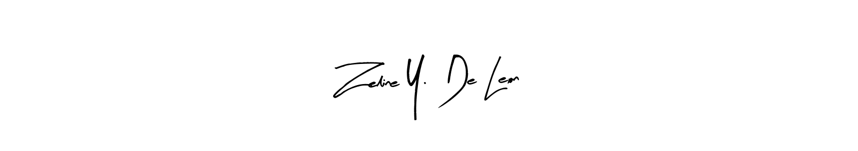 Arty Signature is a professional signature style that is perfect for those who want to add a touch of class to their signature. It is also a great choice for those who want to make their signature more unique. Get Zeline Y. De Leon name to fancy signature for free. Zeline Y. De Leon signature style 8 images and pictures png