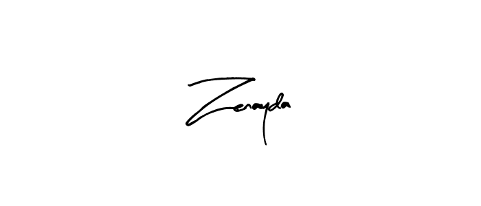Zenayda stylish signature style. Best Handwritten Sign (Arty Signature) for my name. Handwritten Signature Collection Ideas for my name Zenayda. Zenayda signature style 8 images and pictures png