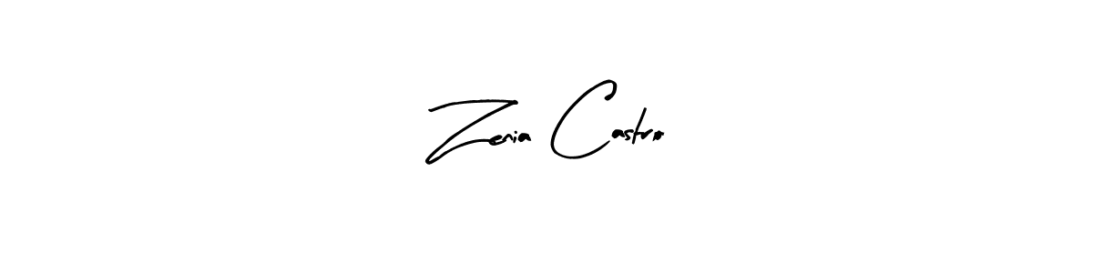 Make a beautiful signature design for name Zenia Castro. With this signature (Arty Signature) style, you can create a handwritten signature for free. Zenia Castro signature style 8 images and pictures png