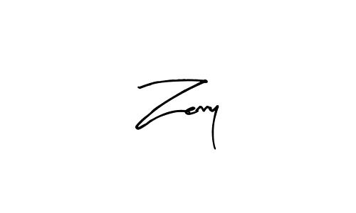 Create a beautiful signature design for name Zenny. With this signature (Arty Signature) fonts, you can make a handwritten signature for free. Zenny signature style 8 images and pictures png