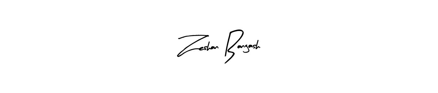 How to make Zeshan Bangash signature? Arty Signature is a professional autograph style. Create handwritten signature for Zeshan Bangash name. Zeshan Bangash signature style 8 images and pictures png