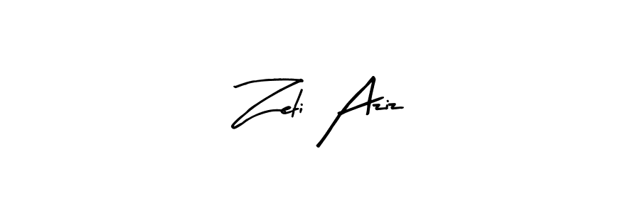 Zeti Aziz stylish signature style. Best Handwritten Sign (Arty Signature) for my name. Handwritten Signature Collection Ideas for my name Zeti Aziz. Zeti Aziz signature style 8 images and pictures png