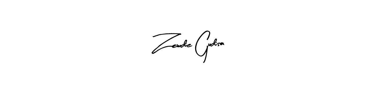Zewdie Gudisa stylish signature style. Best Handwritten Sign (Arty Signature) for my name. Handwritten Signature Collection Ideas for my name Zewdie Gudisa. Zewdie Gudisa signature style 8 images and pictures png