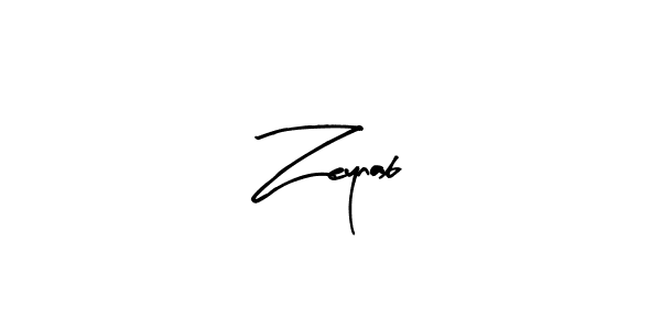 Arty Signature is a professional signature style that is perfect for those who want to add a touch of class to their signature. It is also a great choice for those who want to make their signature more unique. Get Zeynab name to fancy signature for free. Zeynab signature style 8 images and pictures png