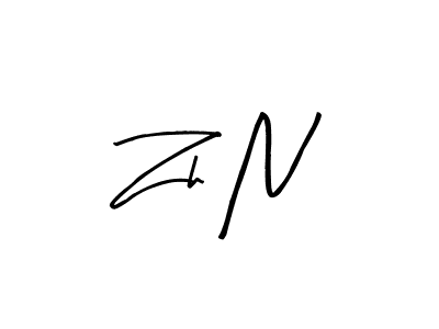 Design your own signature with our free online signature maker. With this signature software, you can create a handwritten (Arty Signature) signature for name Zh N. Zh N signature style 8 images and pictures png