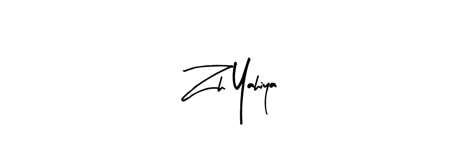 Make a beautiful signature design for name Zh Yahiya. With this signature (Arty Signature) style, you can create a handwritten signature for free. Zh Yahiya signature style 8 images and pictures png