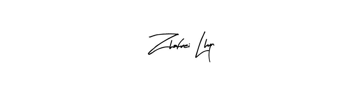 How to make Zhafrei Lhyn name signature. Use Arty Signature style for creating short signs online. This is the latest handwritten sign. Zhafrei Lhyn signature style 8 images and pictures png